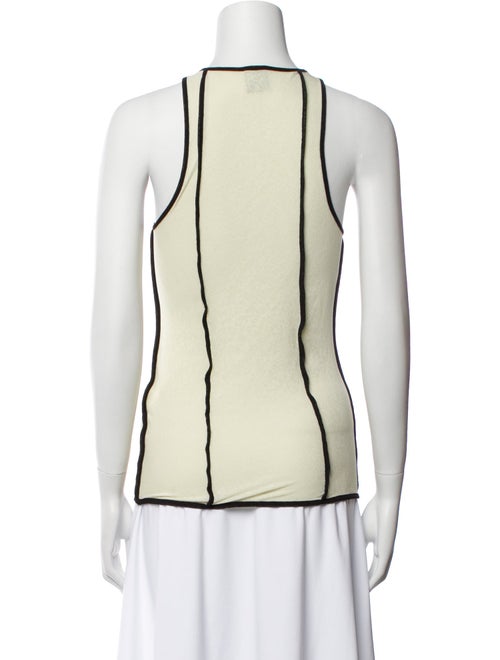 Nanushka Colorblock Pattern Scoop Neck Top