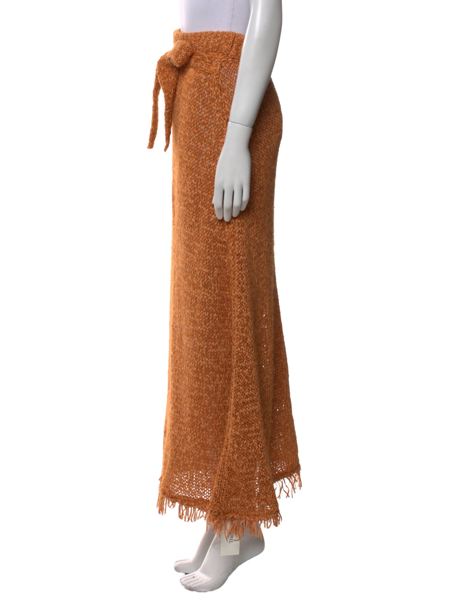 Nanushka Fringe Trim Accent Long Skirt w/ Tags