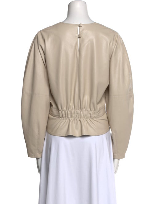 Nanushka Crew Neck Long Sleeve Crop Top