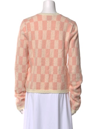 Nanushka Plaid Print Crew Neck Sweater