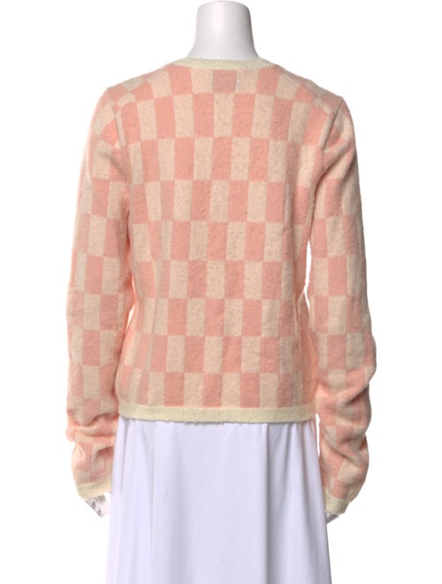 Nanushka Plaid Print Crew Neck Sweater