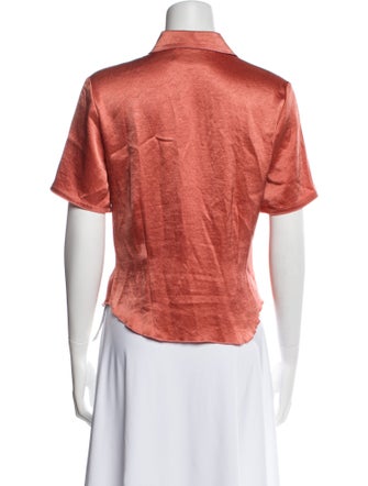 Nanushka Short Sleeve Button-Up Top