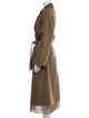 Nanushka Wool Plaid Print Trench Coat
