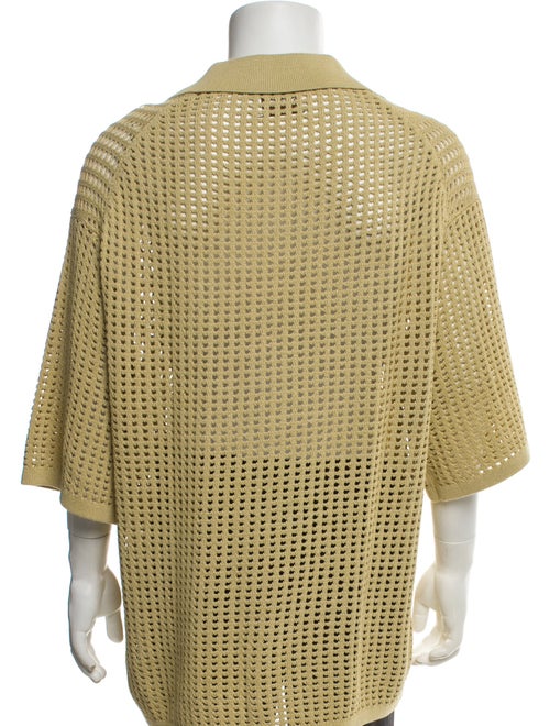 Nanushka Collar Three-Quarter Sleeve Polo Sweater