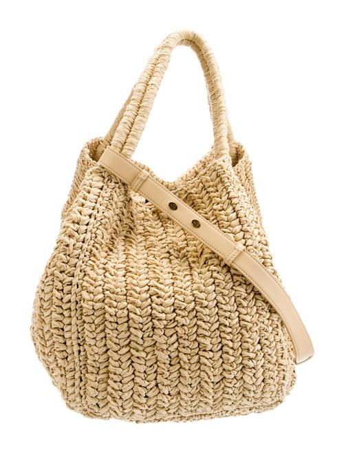 Nanushka Straw Bucket Bag