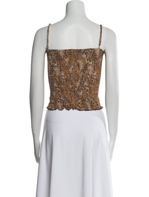 Nanushka Printed Square Neckline Crop Top