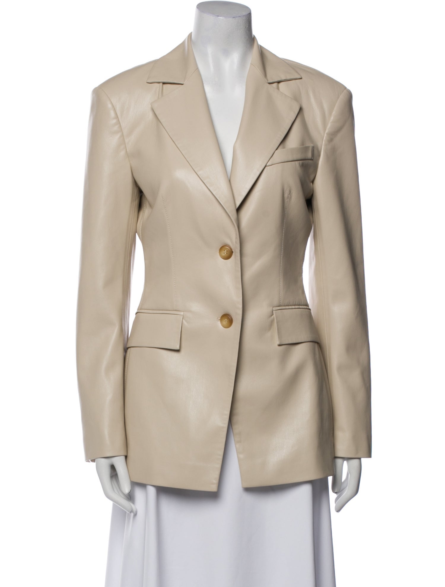 Nanushka Faux Leather Blazer