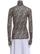 Nanushka Animal Print Turtleneck Top