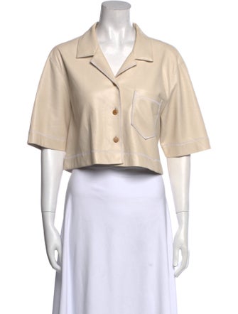 Nanushka Short Sleeve Crop Top