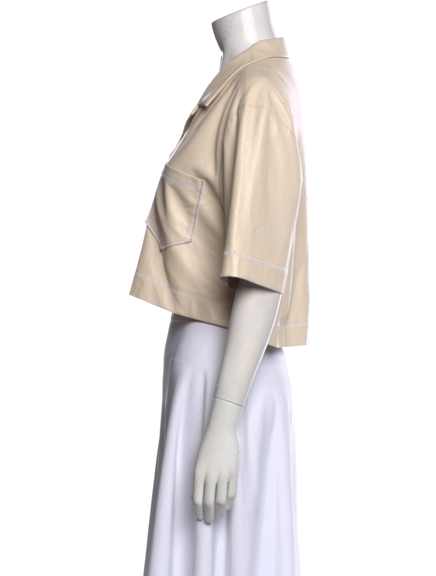 Nanushka Short Sleeve Crop Top