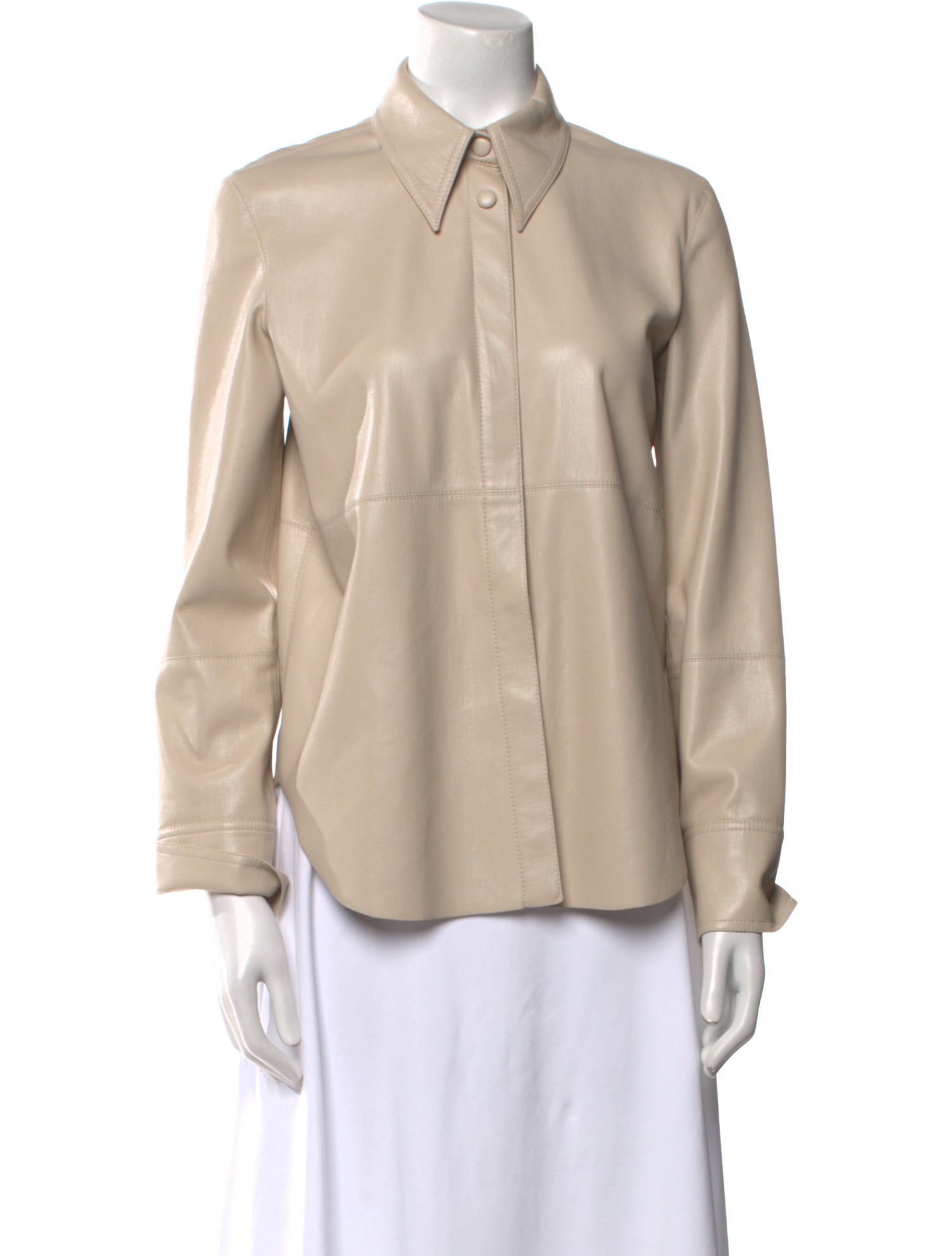 Nanushka Long Sleeve Button-Up Top