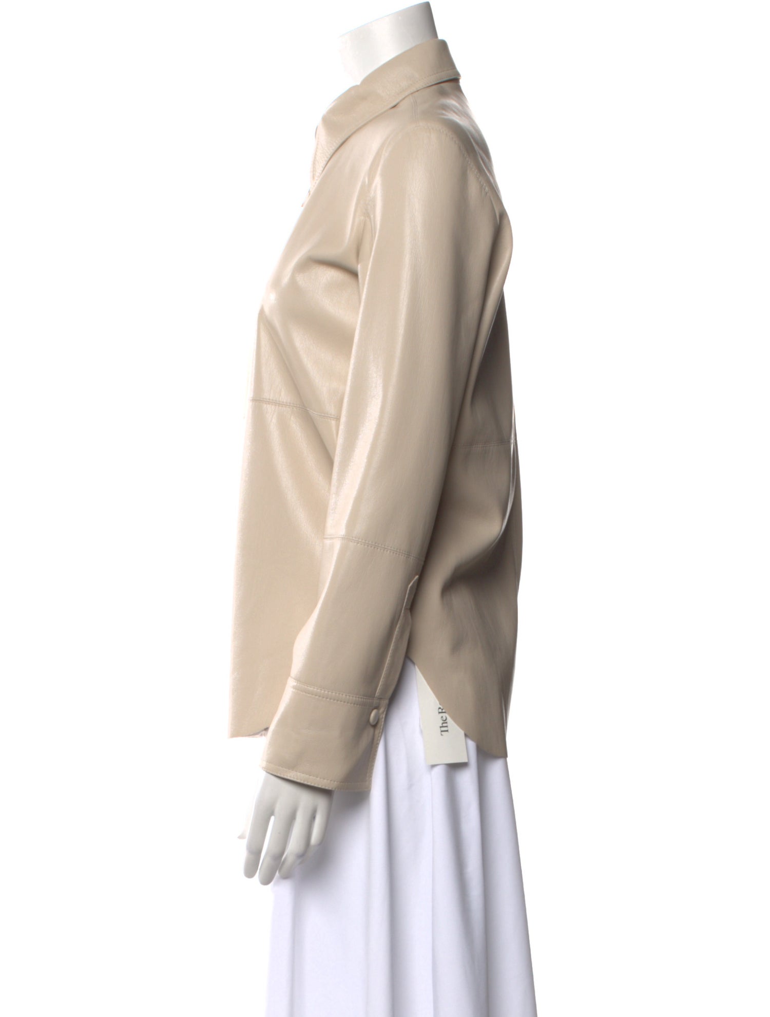 Nanushka Long Sleeve Button-Up Top