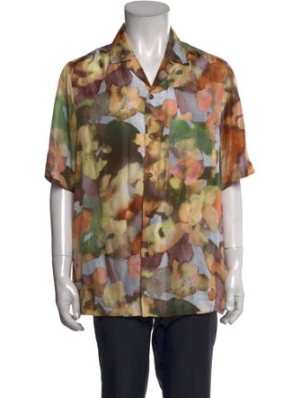 Nanushka Silk Tie-Dye Print Shirt
