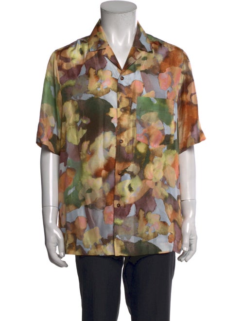 Nanushka Silk Tie-Dye Print Shirt