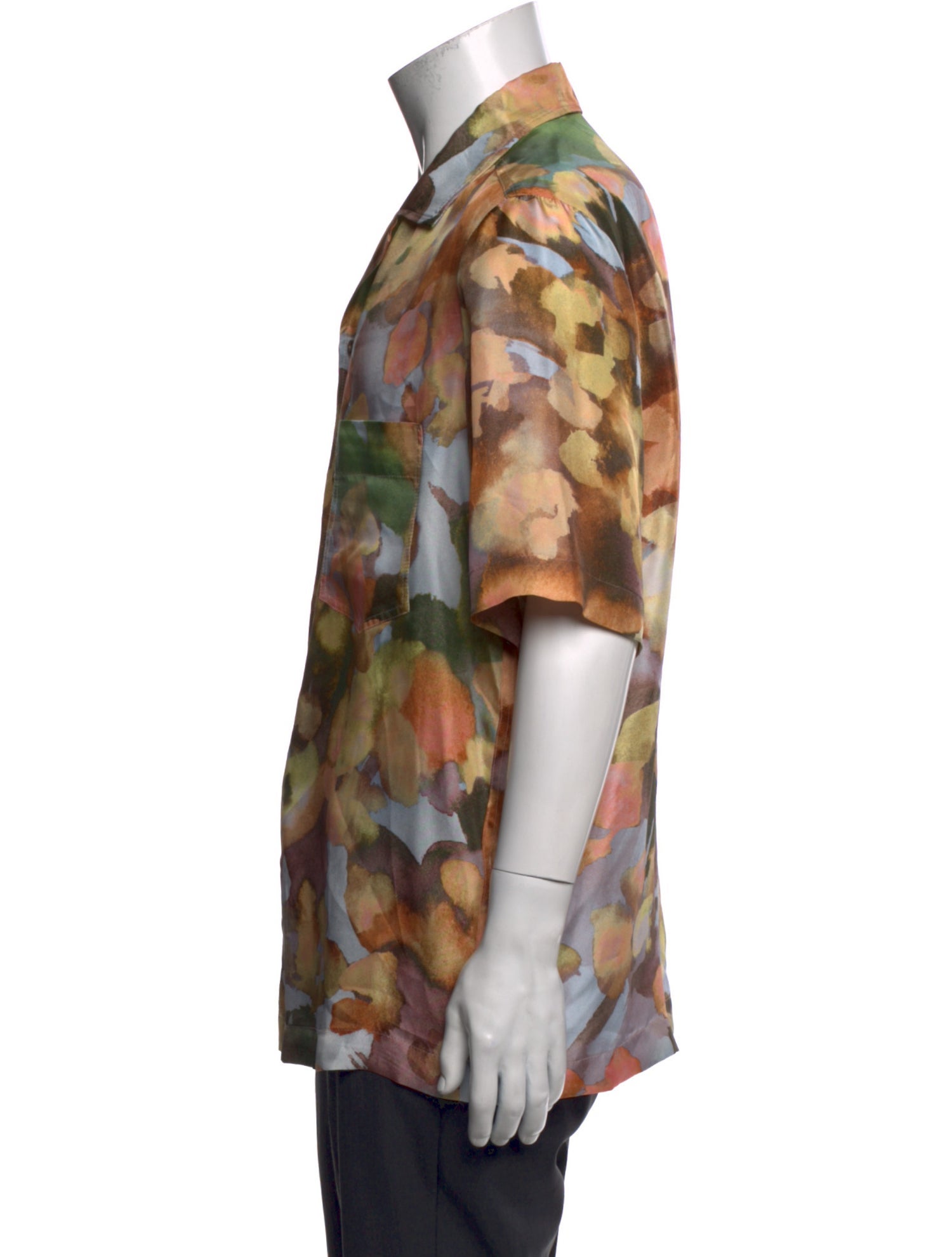 Nanushka Silk Tie-Dye Print Shirt