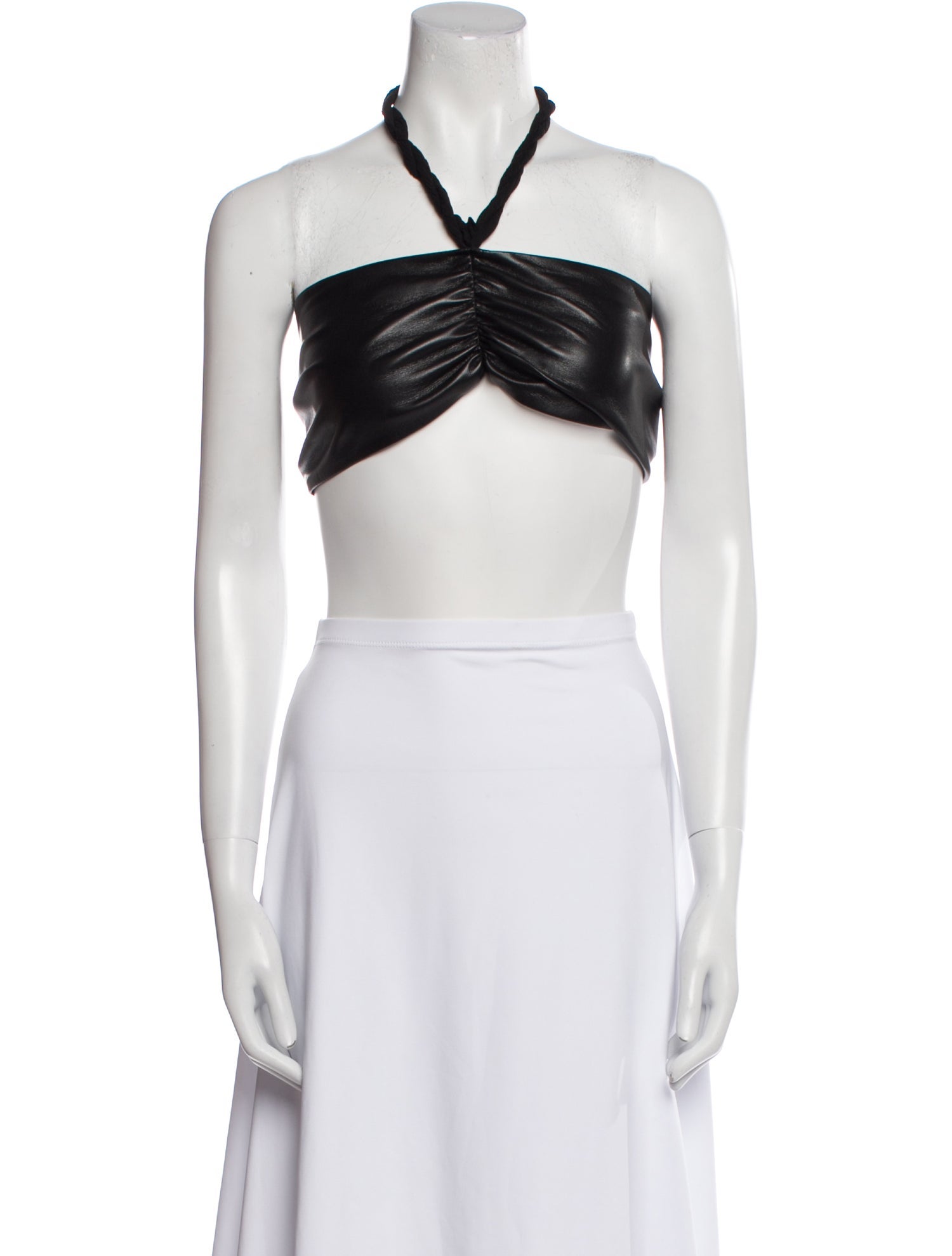 Nanushka Halterneck Sleeveless Crop Top