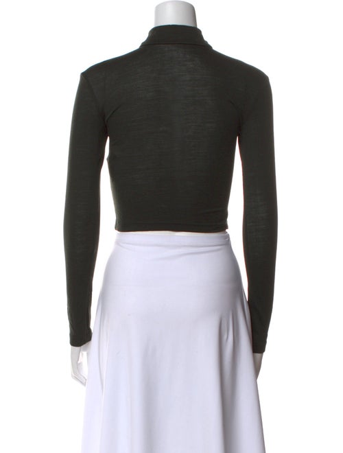 Nanushka Wool Long Sleeve Crop Top