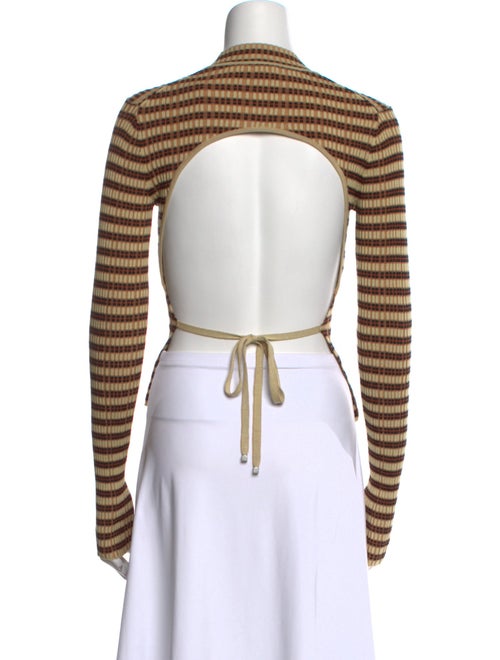 Nanushka Striped Mock Neck Top