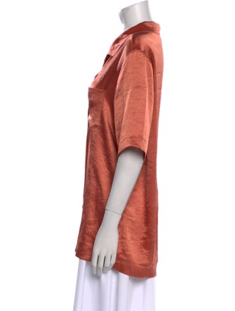 Nanushka Short Sleeve Button-Up Top