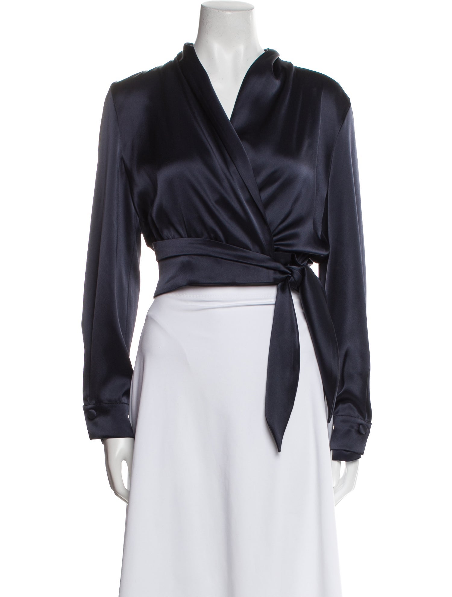 Nanushka V-Neck Long Sleeve Crop Top w/ Tags