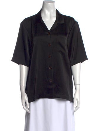 Nanushka Short Sleeve Button-Up Top