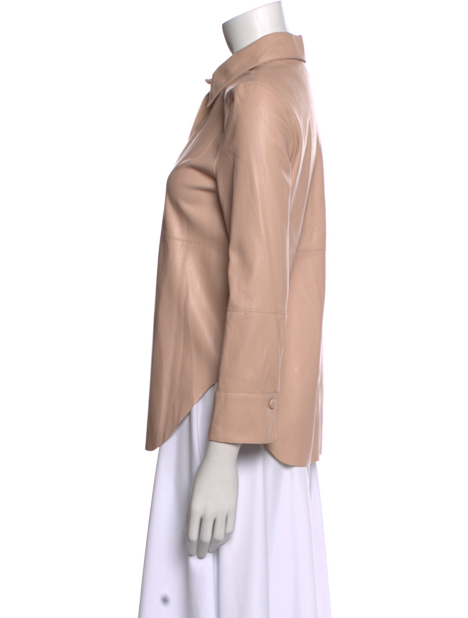 Nanushka Three-Quarter Sleeve Button-Up Top