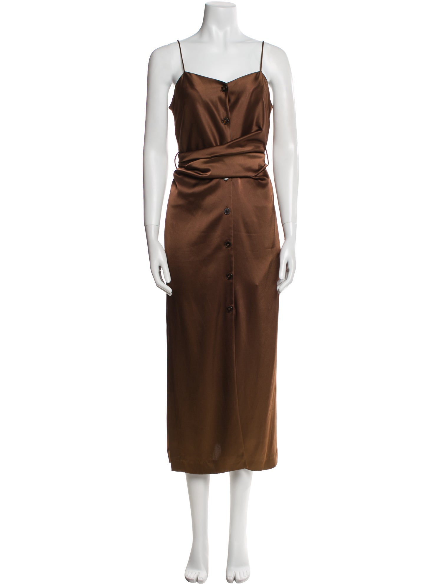 Nanushka Square Neckline Midi Length Dress