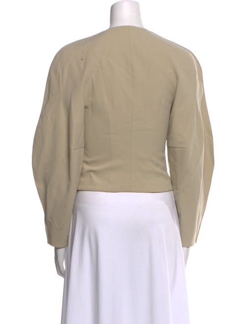 Nanushka Square Neckline Long Sleeve Crop Top