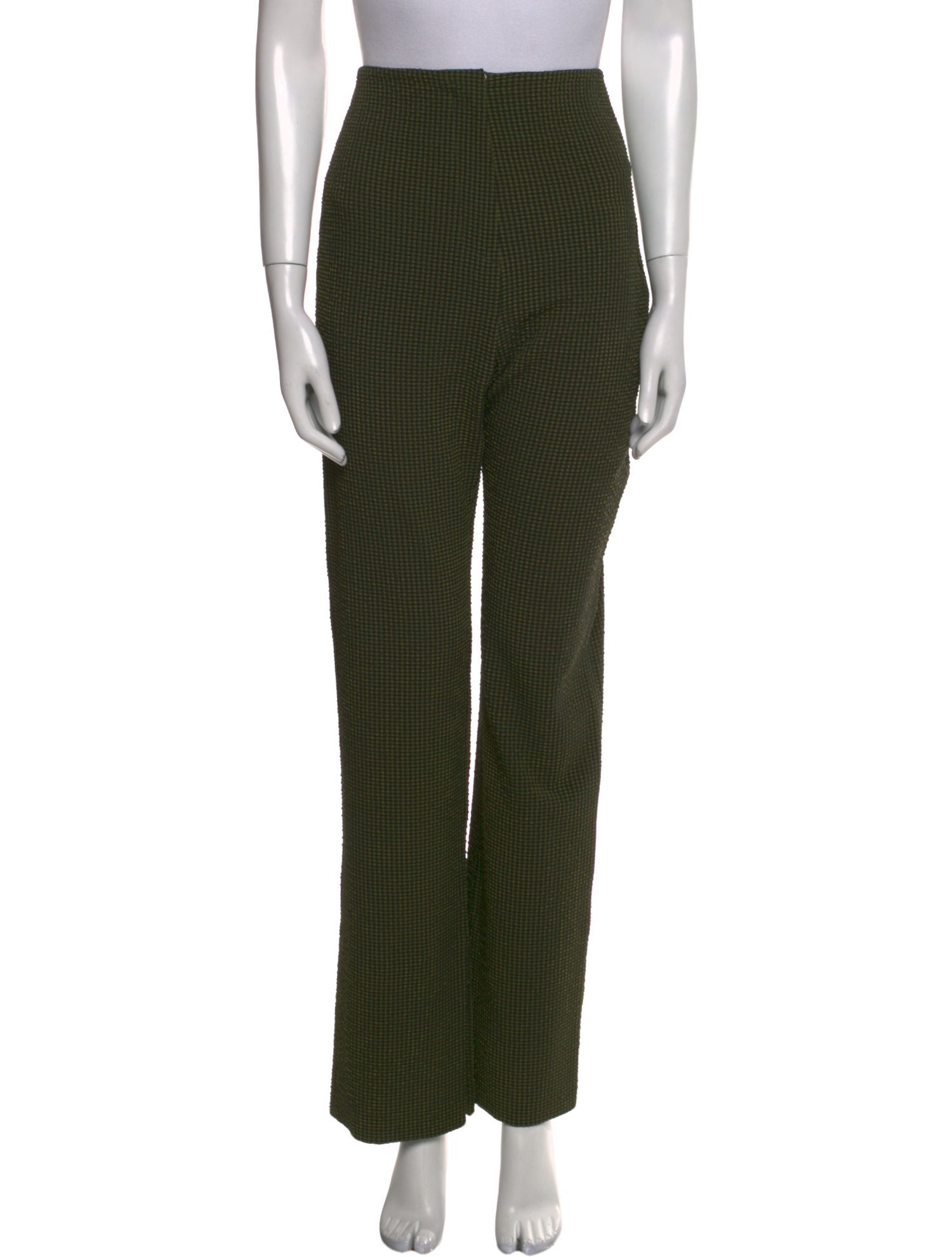 Nanushka Plaid Print Straight Leg Pants