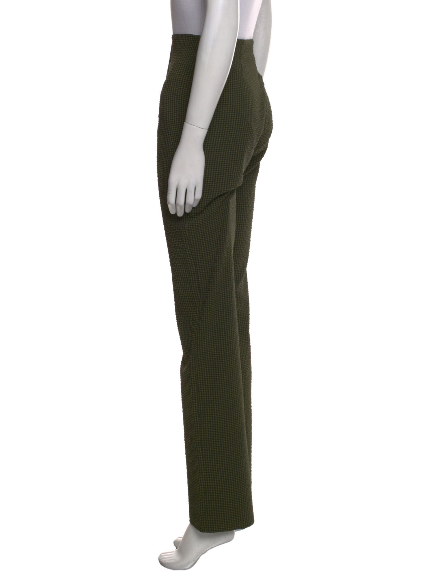 Nanushka Plaid Print Straight Leg Pants