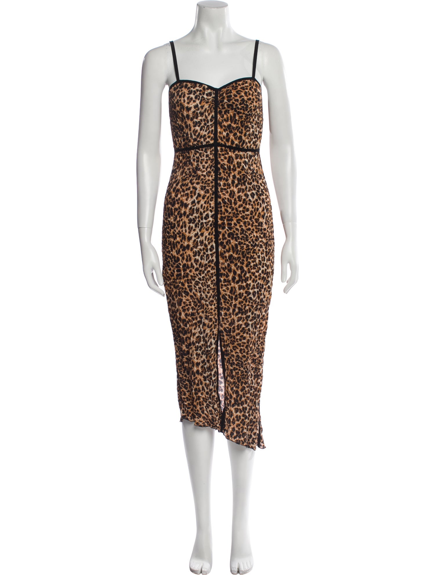 Nanushka Animal Print Midi Length Dress