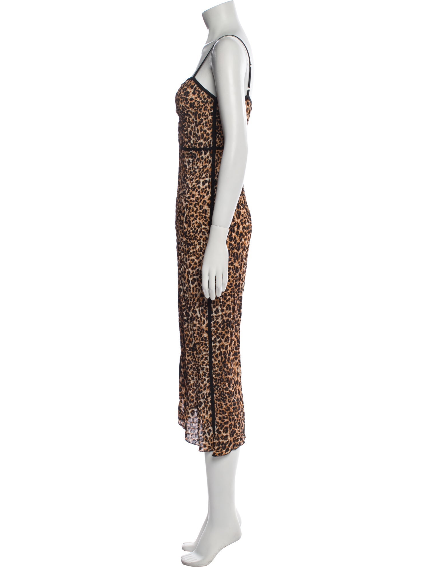 Nanushka Animal Print Midi Length Dress