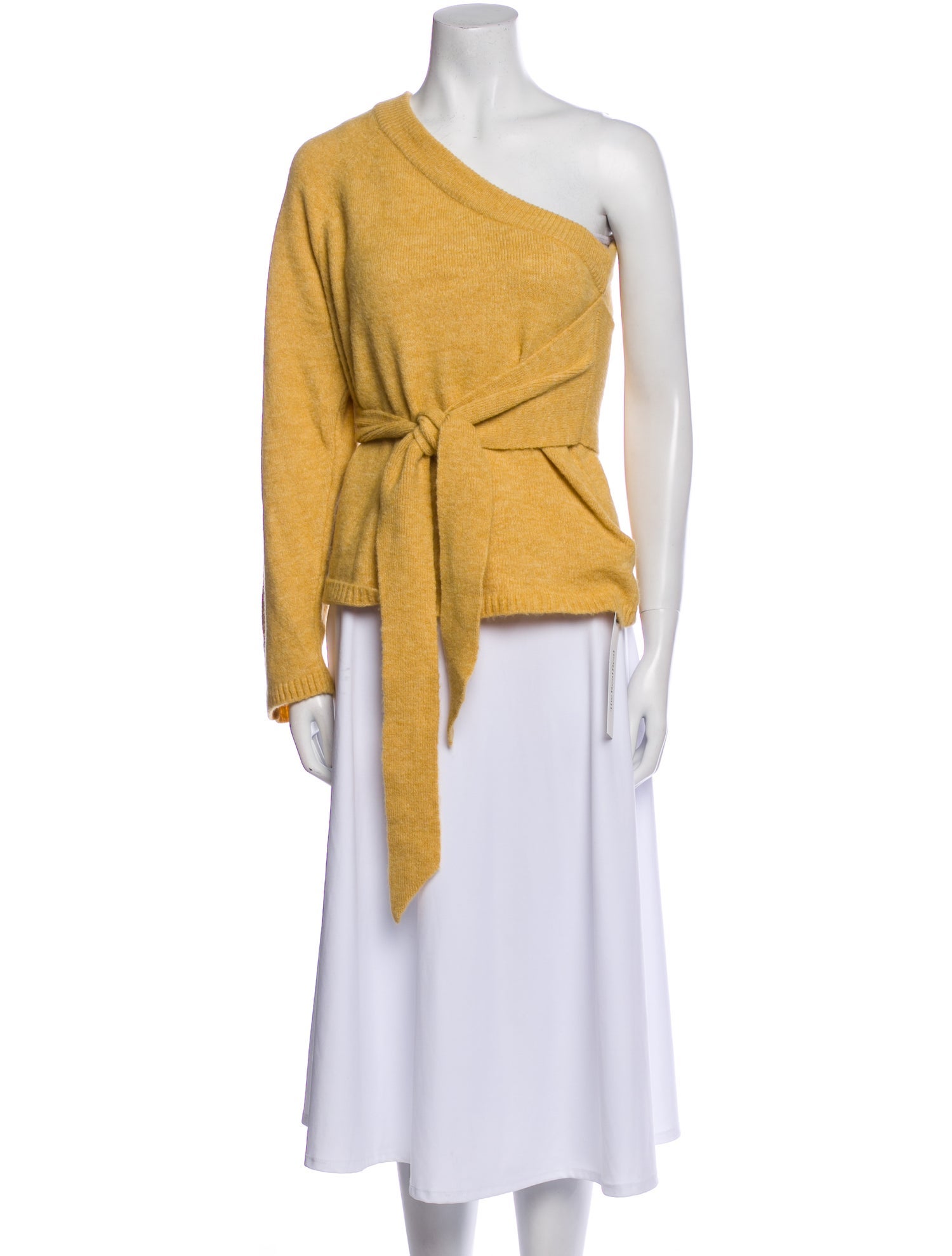 Nanushka One-Shoulder Long Sleeve Crop Top