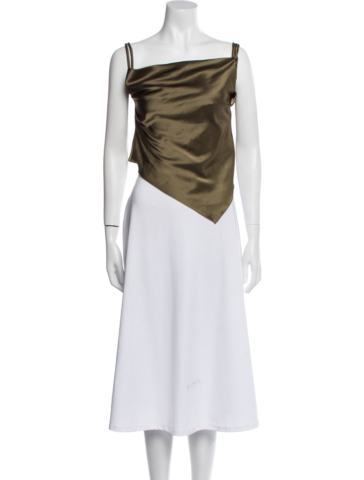 Nanushka Square Neckline Sleeveless Crop Top