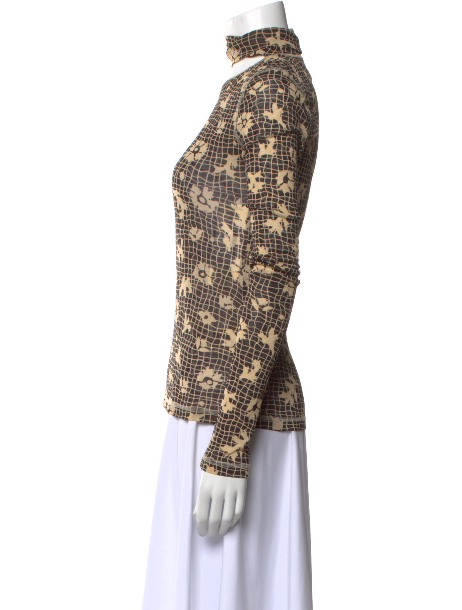 Nanushka Printed Turtleneck Top