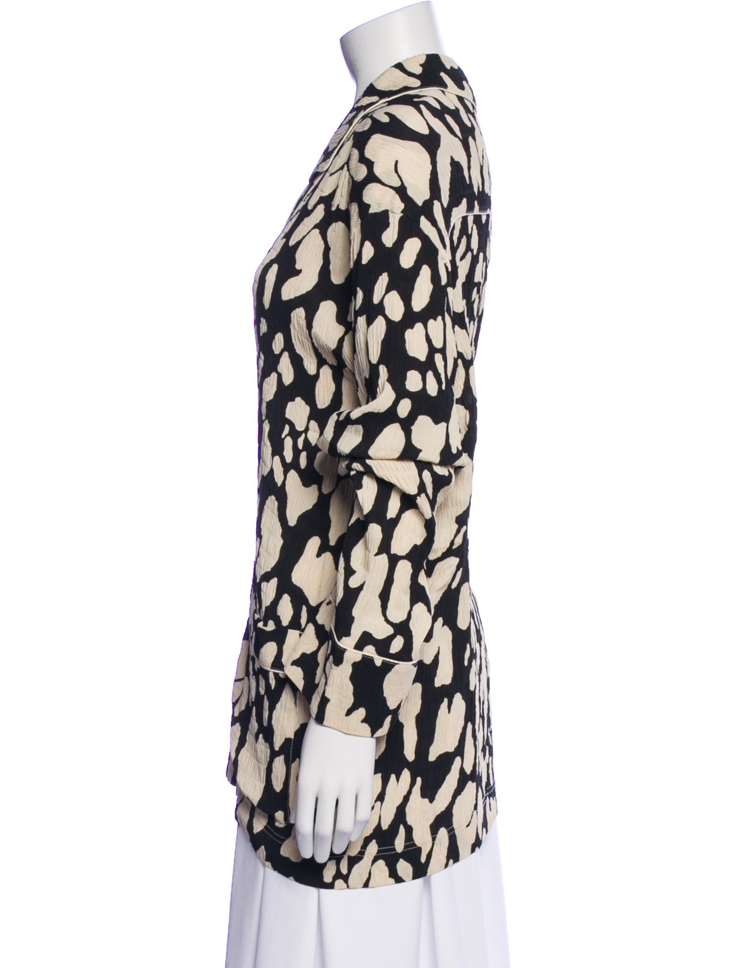 Nanushka Animal Print V-Neck Tunic