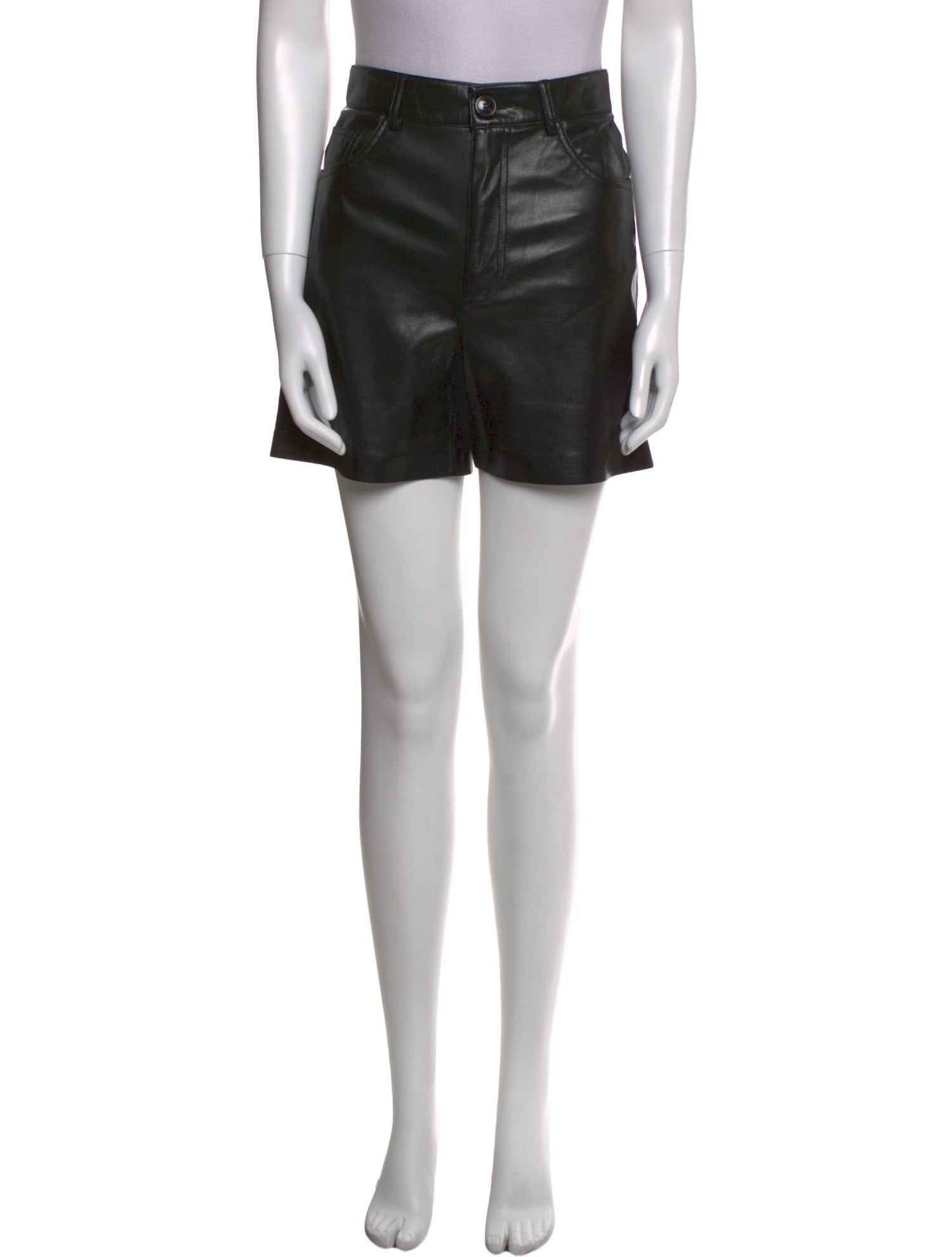 Nanushka Faux Leather Mini Shorts
