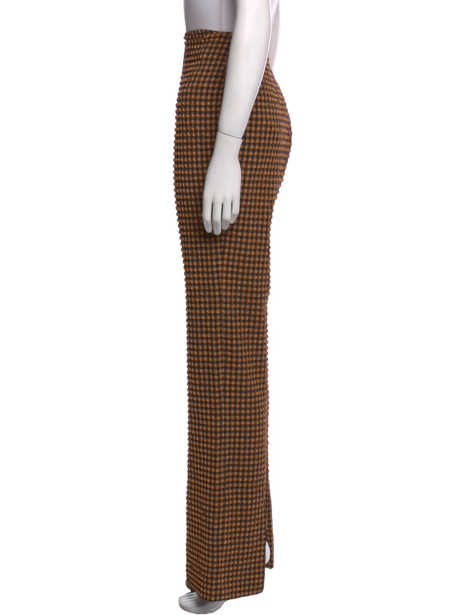 Nanushka Plaid Print Straight Leg Pants