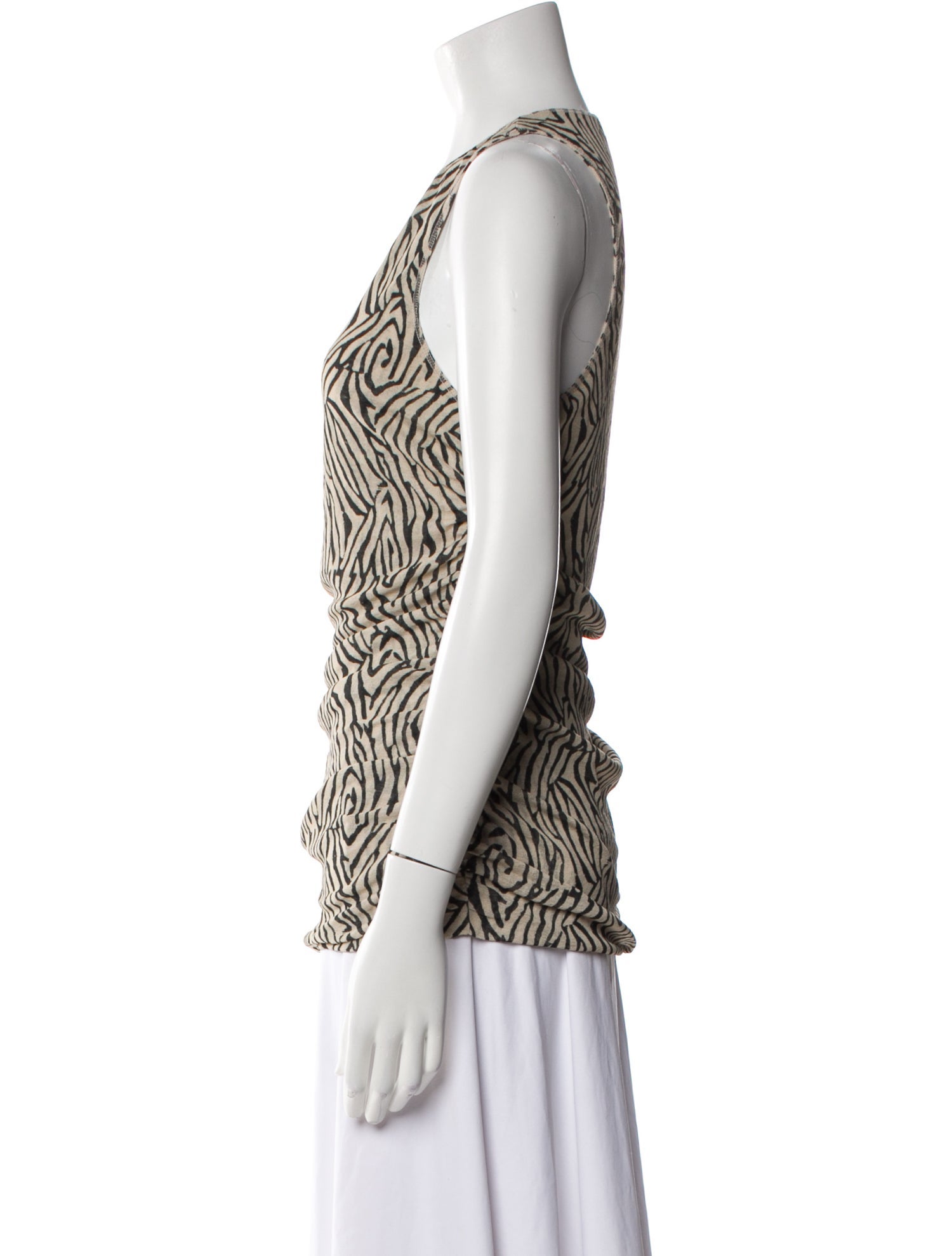 Nanushka Printed Scoop Neck Top