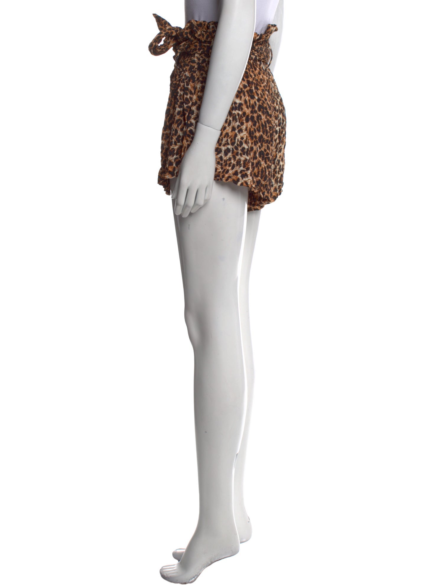 Nanushka Animal Print Mini Shorts