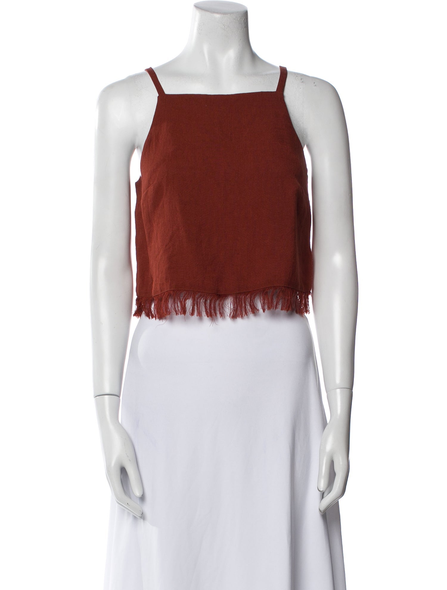 Nanushka Square Neckline Sleeveless Crop Top