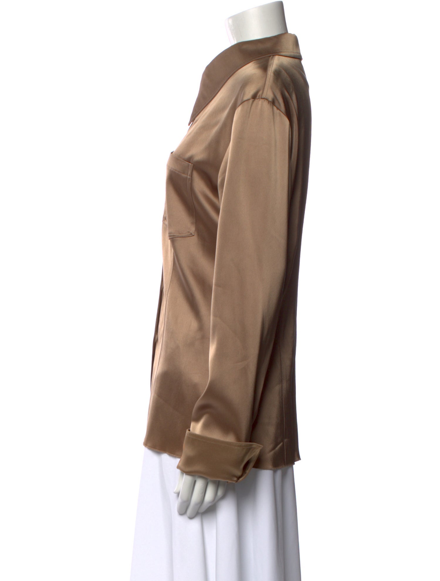 Nanushka Long Sleeve Button-Up Top