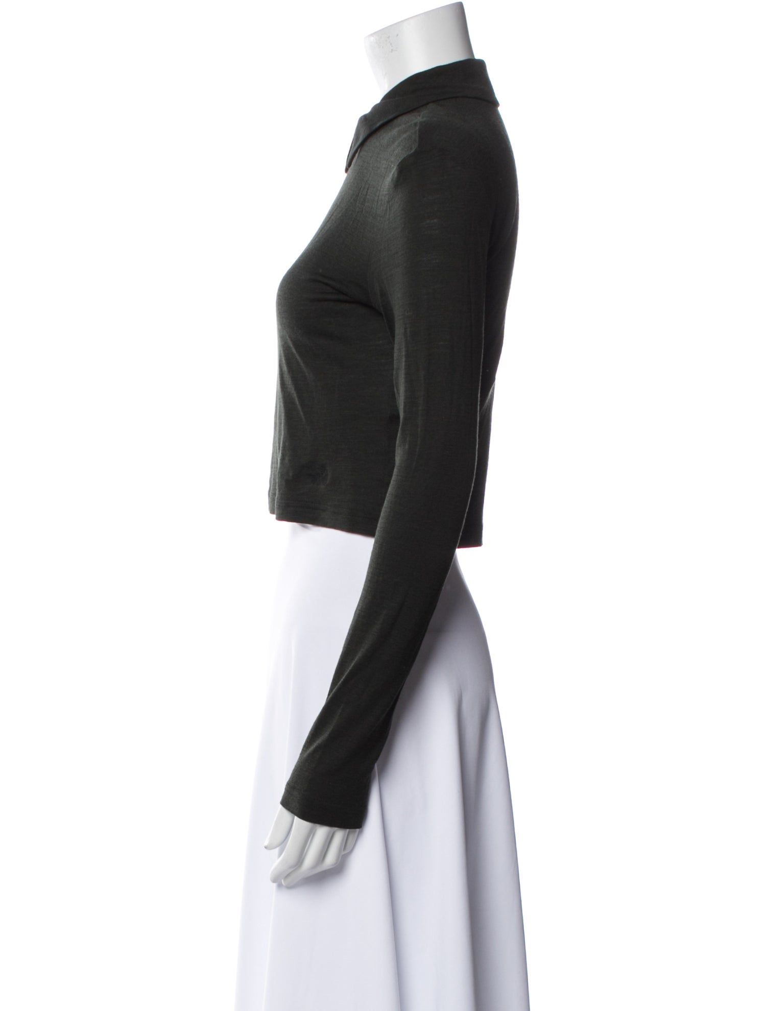 Nanushka Wool Mock Neck Crop Top