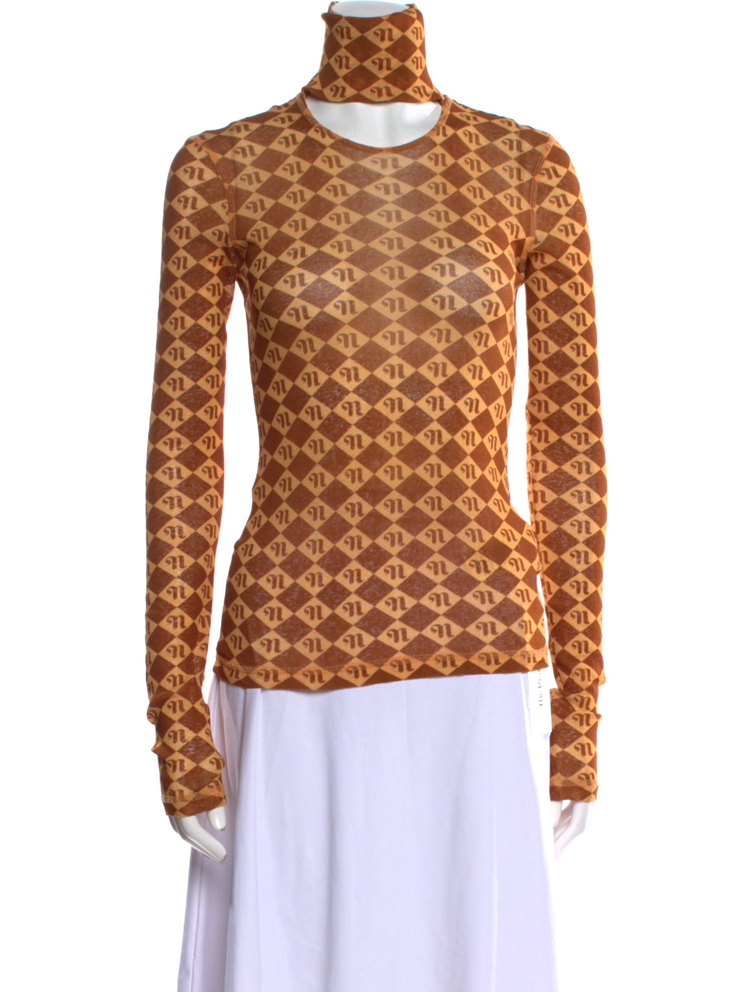 Nanushka Printed Turtleneck Top