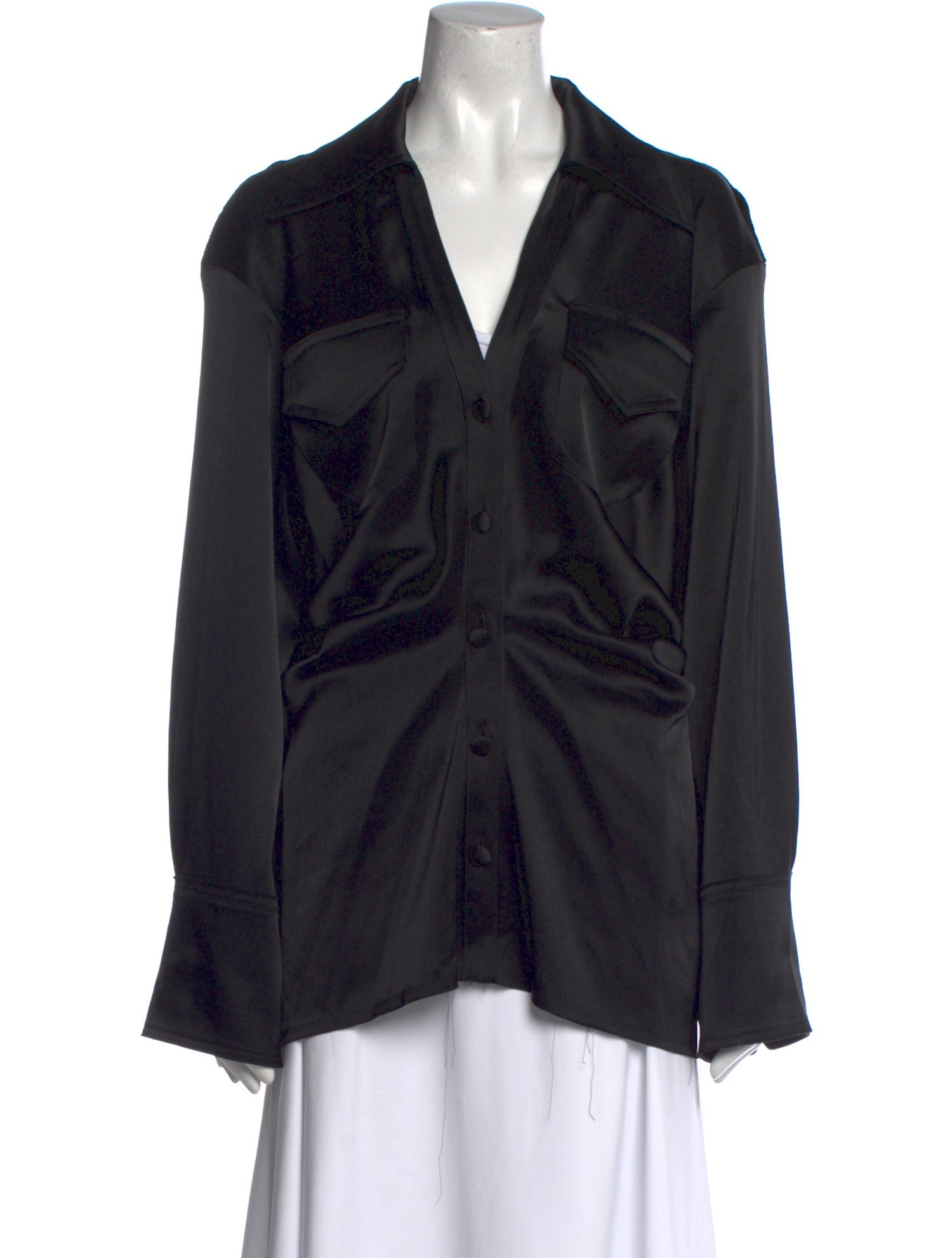 Nanushka Long Sleeve Button-Up Top w/ Tags