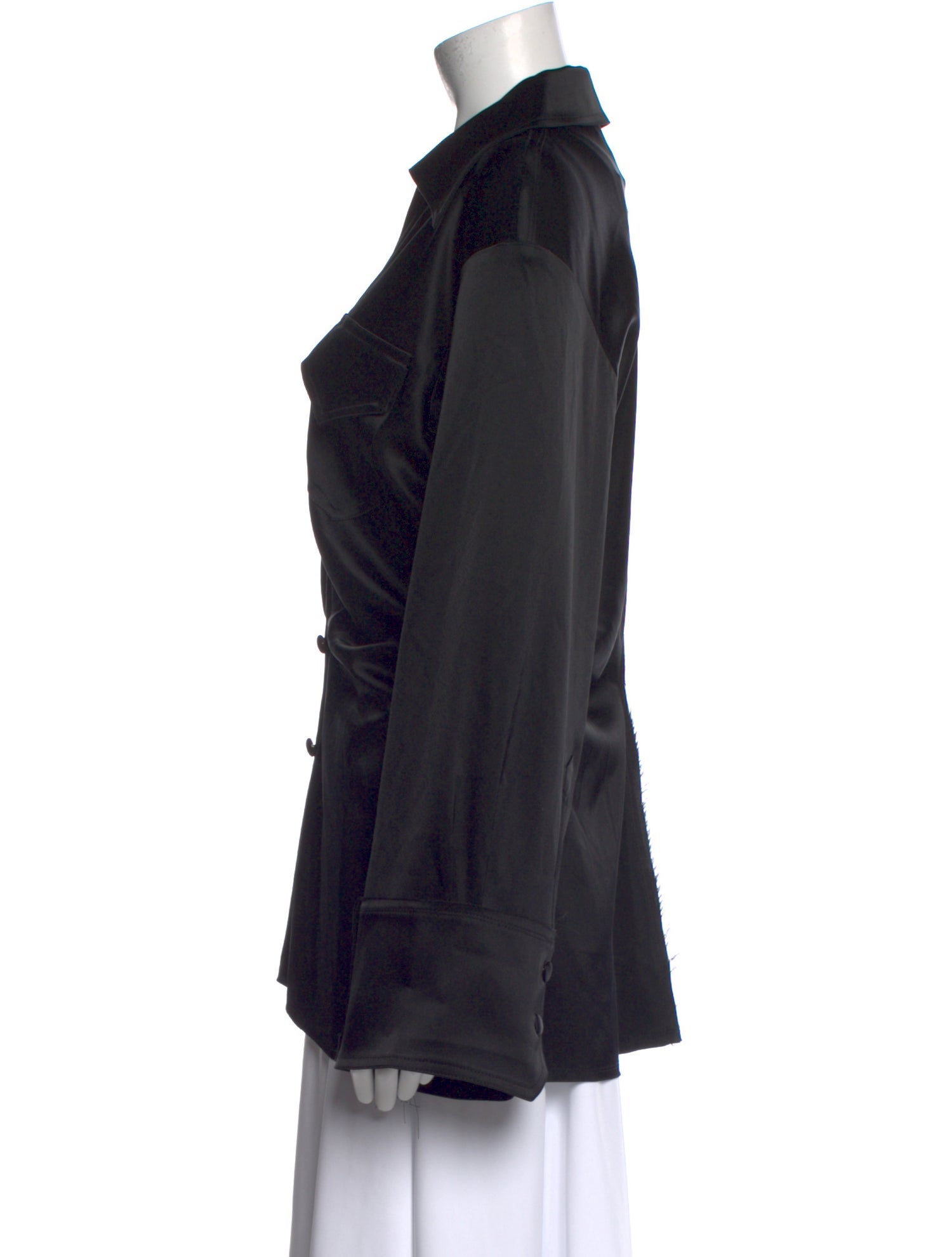 Nanushka Long Sleeve Button-Up Top w/ Tags