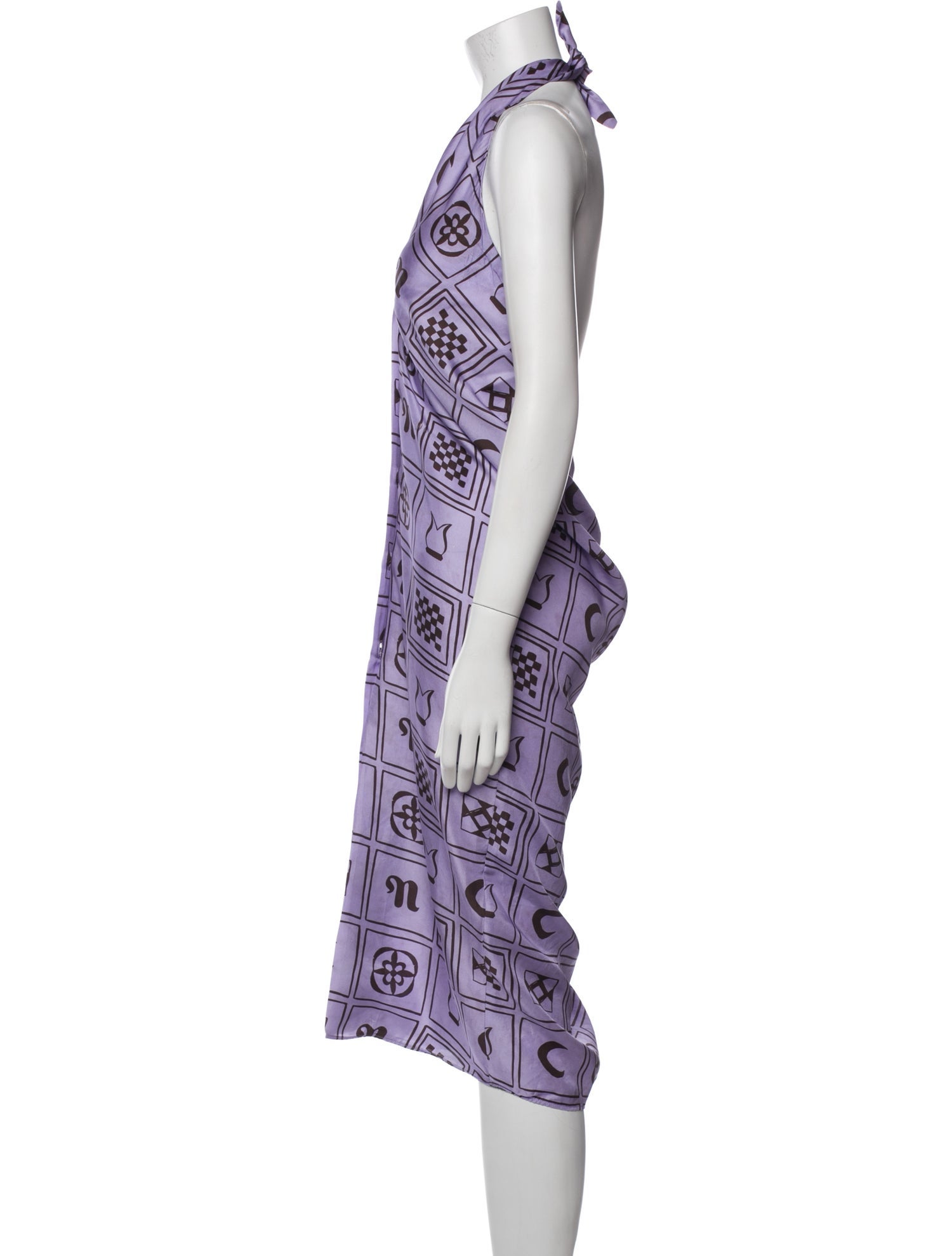 Nanushka Silk Knee-Length Dress