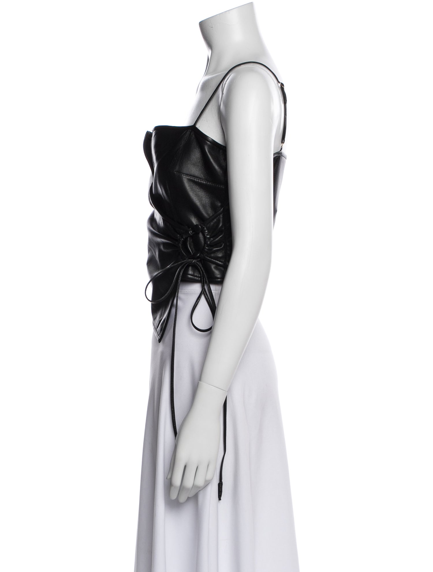 Nanushka Square Neckline Sleeveless Crop Top