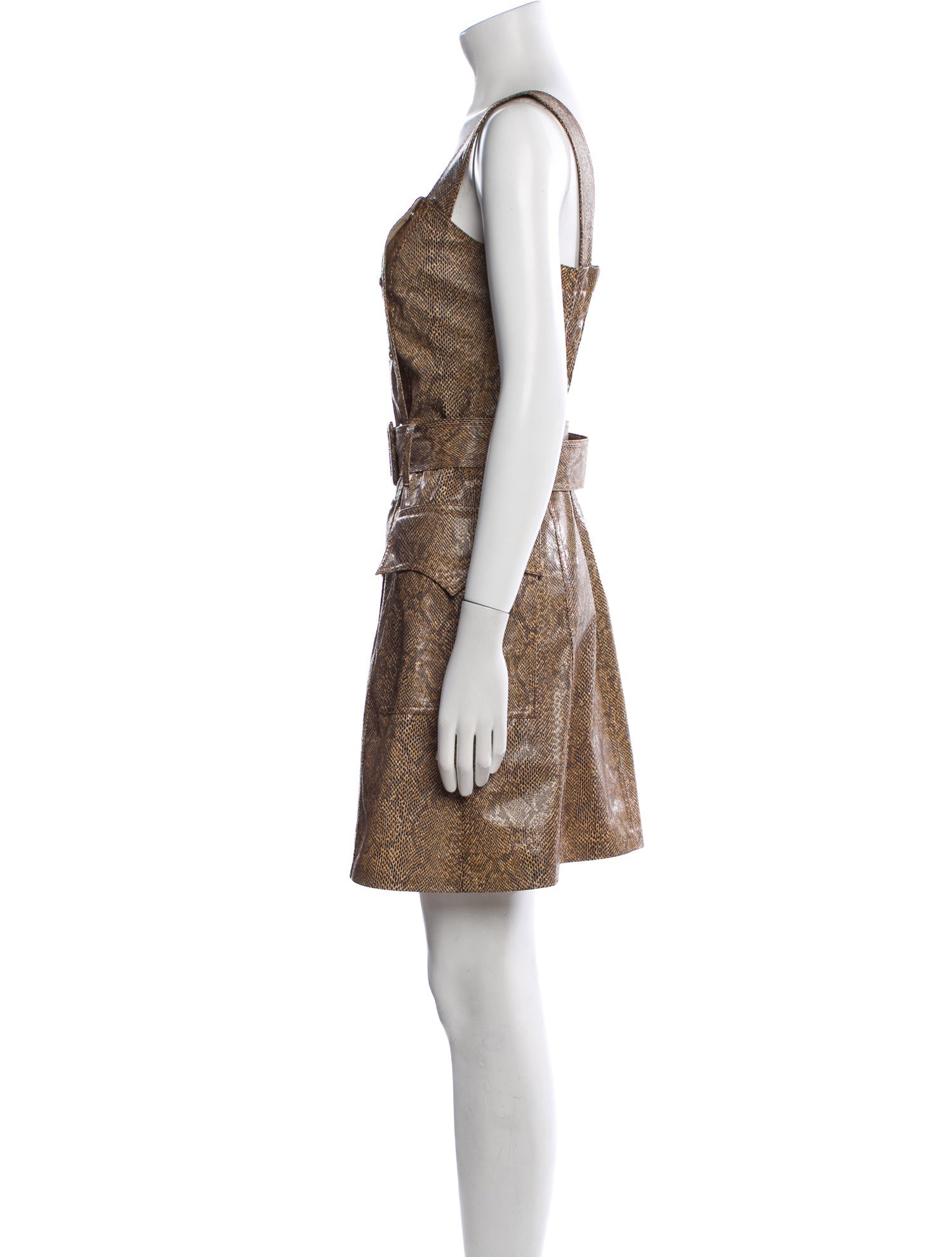 Nanushka Animal Print Mini Dress