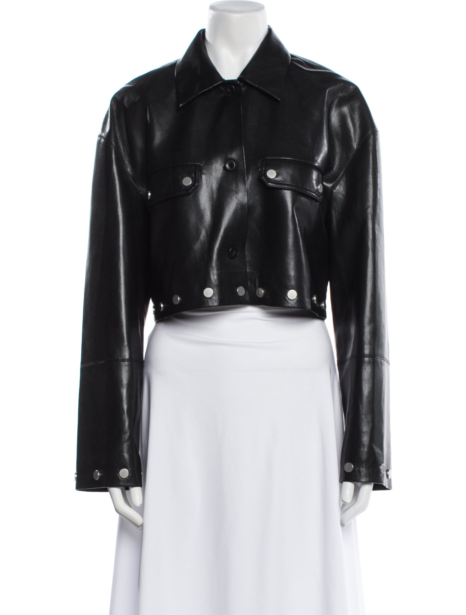 Nanushka Faux Leather Biker Jacket